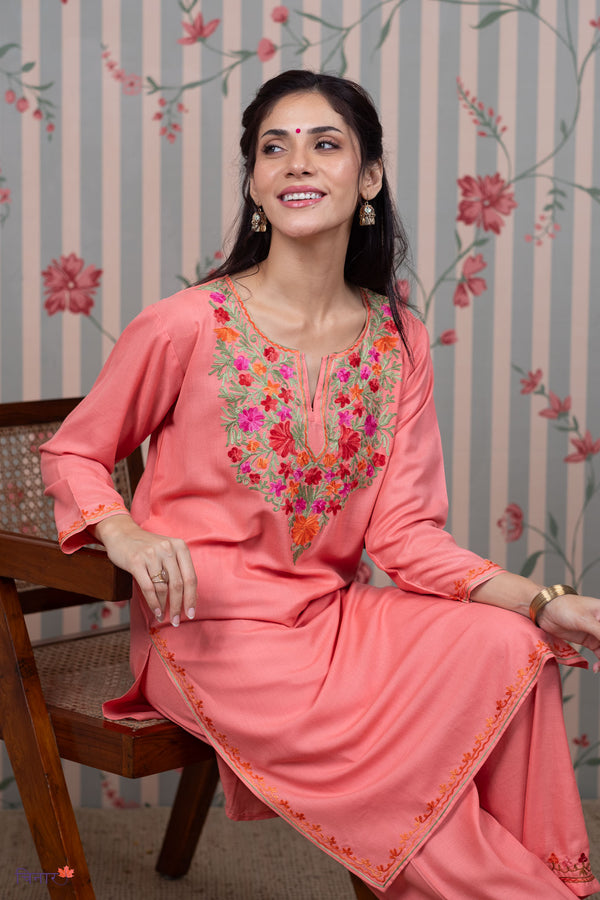 Coral Blush Kurta Set