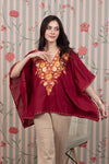 Dark Scarlet Kaftan Top