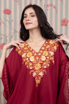 Dark Scarlet Kaftan Top