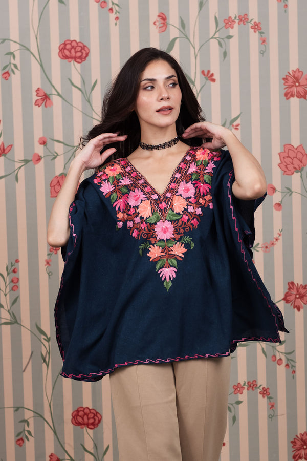 Midnight Sapphire Kaftan Top