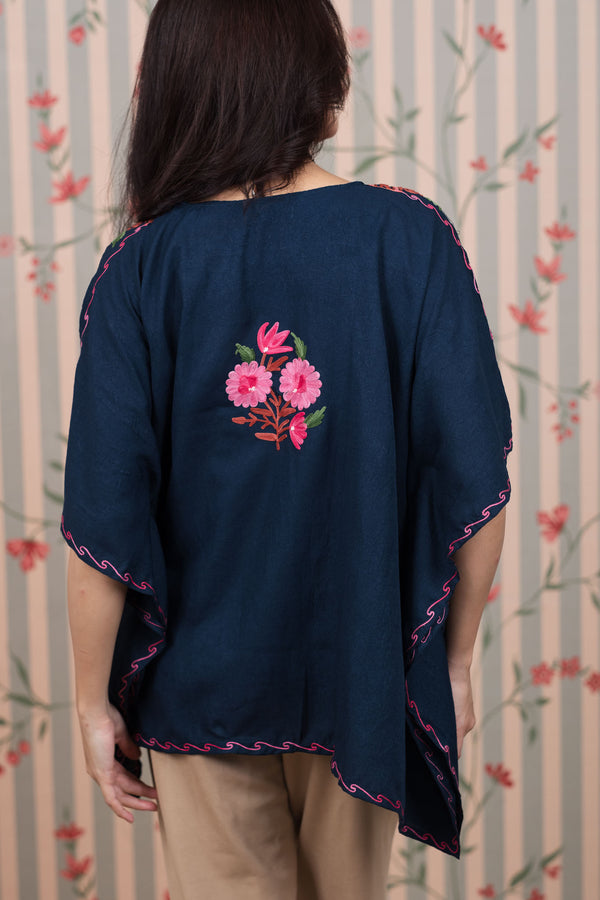 Midnight Sapphire Kaftan Top