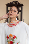 Mulmul Kesari Collar Kaftan