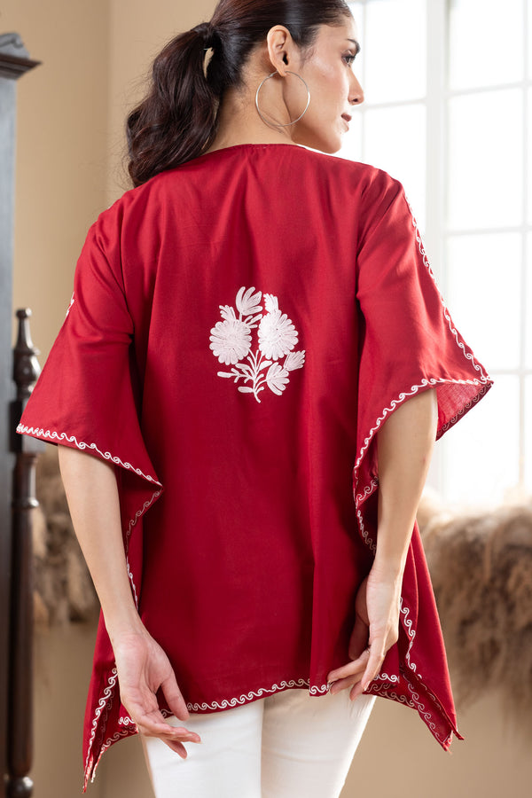 Ruby Frost Kaftan Top