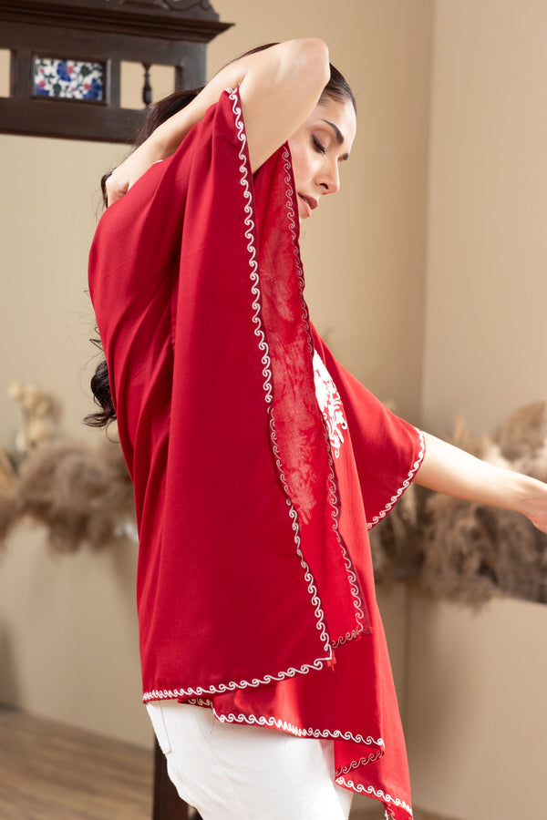 Ruby Frost Kaftan Top