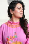 Gulabi Collar Kaftan