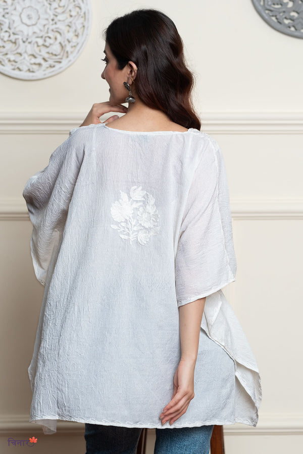 Pearl Kashmiri Kaftan Top