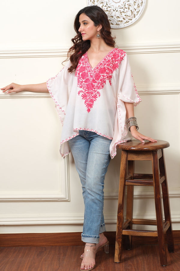 Ivory Rose Kaftan Top