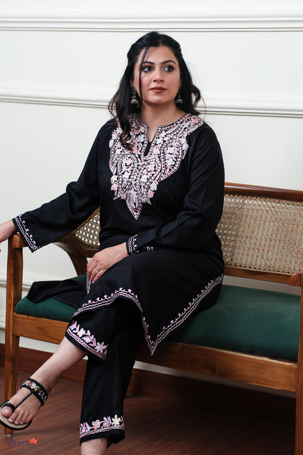 Night Rose Kurta Set