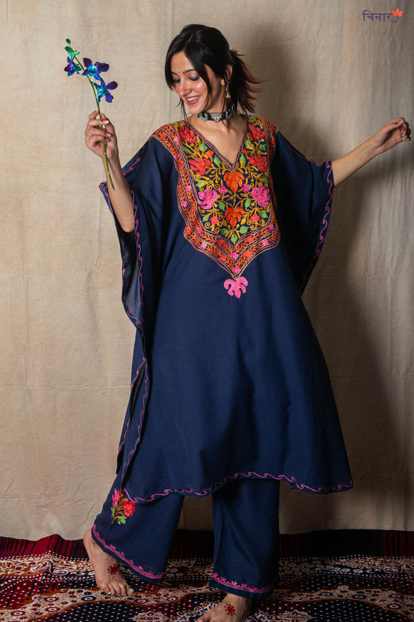 Navy Blue Kaftan Co-ord Set