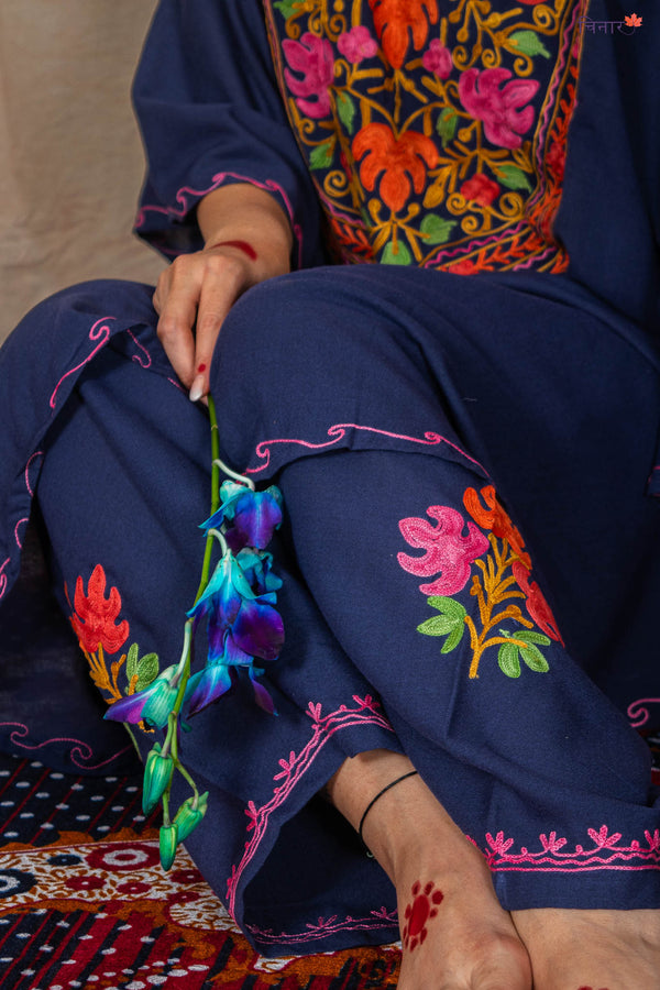 Navy Blue Kaftan Co-ord Set