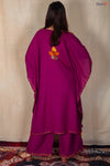 Kashmiri Plum Kaftan Co-ord Set