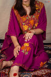 Kashmiri Plum Kaftan Co-ord Set