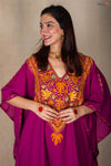 Kashmiri Plum Kaftan Co-ord Set