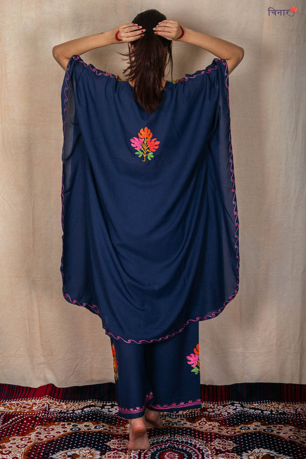 Navy Blue Kaftan Co-ord Set