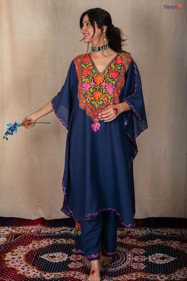 Navy Blue Kaftan Co-ord Set