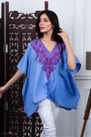 Lavender Mist Aari Crushed Cotton Kaftan