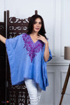 Lavender Mist Aari Crushed Cotton Kaftan