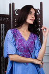 Lavender Mist Aari Crushed Cotton Kaftan