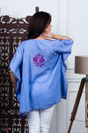 Lavender Mist Aari Crushed Cotton Kaftan