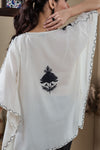 Moonlight Aari Embroidery Cotton Kaftan