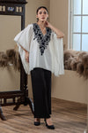 Moonlight Aari Embroidery Cotton Kaftan