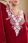 Ruby Frost Kashmiri Cotton Kaftan