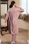 Gulposh Dusty Rose Aari Cotton Kurta Set