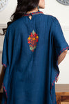 Dilbaro Neelika Aari Crushed Cotton Kaftan